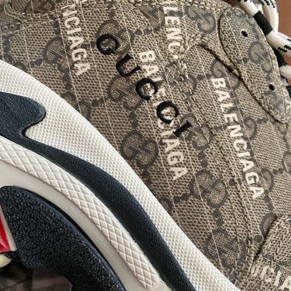 Men's 43 The Hacker Project Triple S sneaker Gucci X Balenciaga - Picture 5 of 6